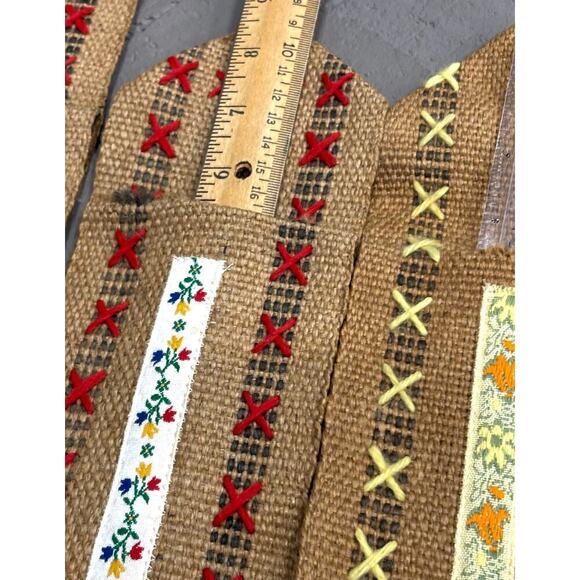 Vintage Hanging Fabric Handmade Yard Stick Ruler Holders Set of 6 - Picture 16 of 16